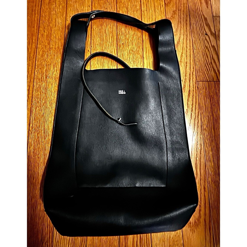 COCO + CARMEN Black Large Shoulder Bag Adjustable/Detachable Strap Pocket.[A1]